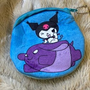NWT KUROMI PLUSHIE COIN Bag W key fob